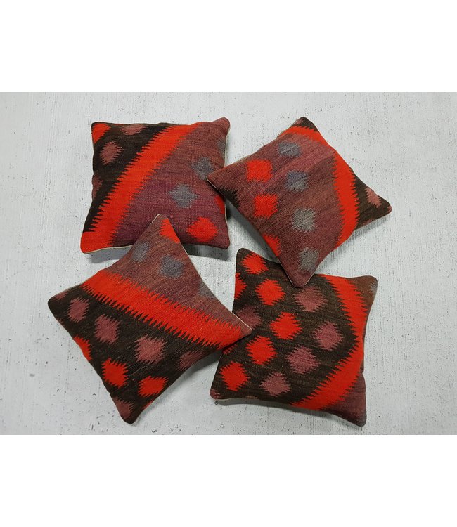 4x kelim kussens 45x45 cm met vulling