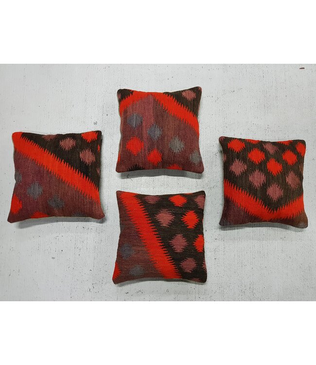 4x kelim kussens 45x45 cm met vulling