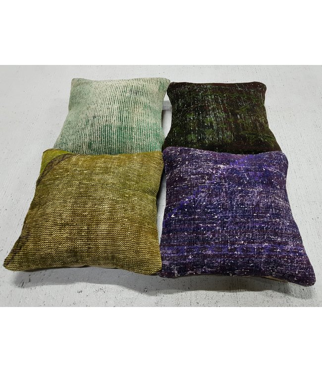 4x modern Kelim Kissen 45x45 cm mit Füllung