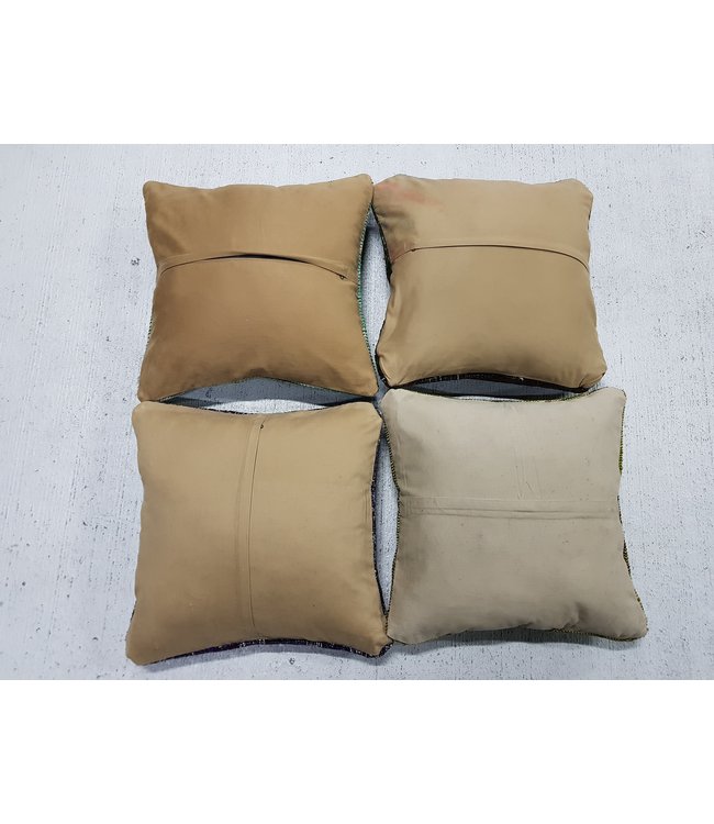 4x modern Kelim Kissen 45x45 cm mit Füllung