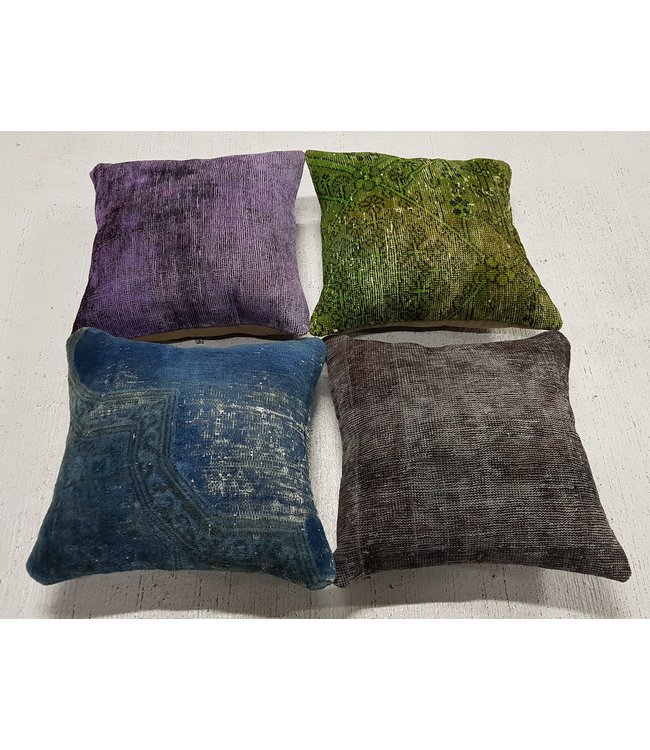 4x modern Kelim Kissen 50x50 cm mit Füllung