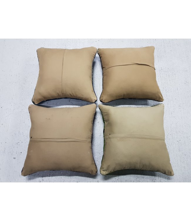 4x modern Kelim Kissen 50x50 cm mit Füllung