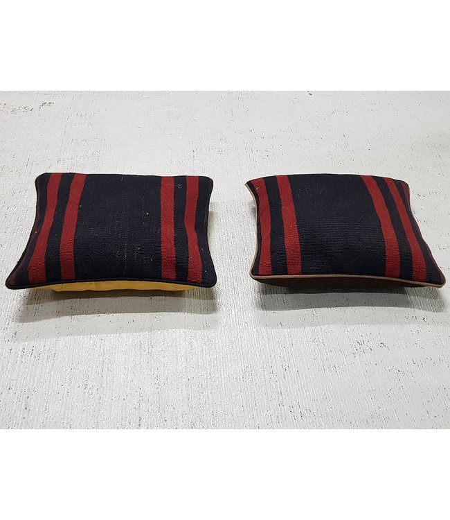 2x modern kelim kussens 35x35 cm met vulling