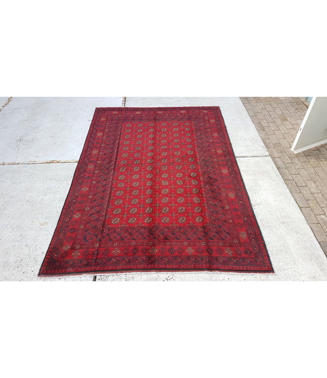 Afghan aqcha tapijt hand geknoopt  9.58 x 6.43 feet or 292x196 cm