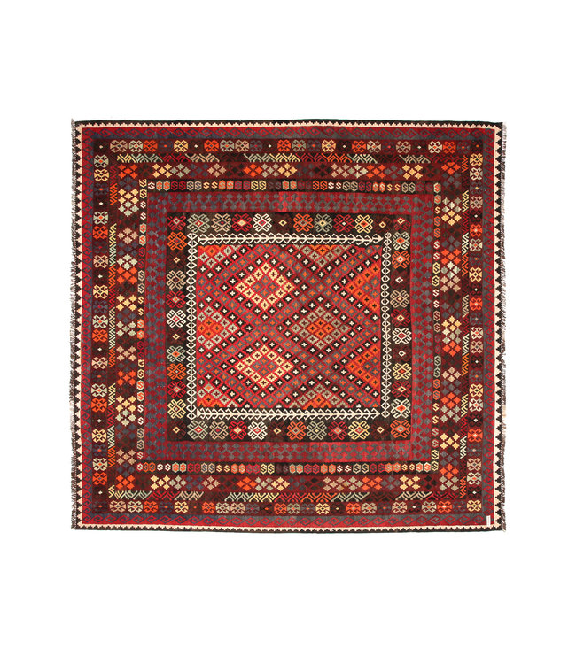Handgewebte Orientalisch Wolle Kelim Teppich  287x284 cm