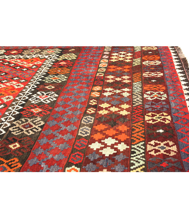 Handgemaakt Oosters Kelim Wol Vloerkleed 287x284 cm