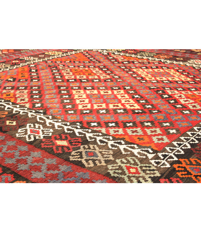 Handgewebte Orientalisch Wolle Kelim Teppich  287x284 cm