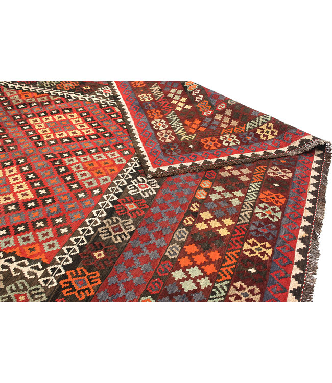 Hand Woven Afghan Wool Kilim Area Rug 287x284 cm