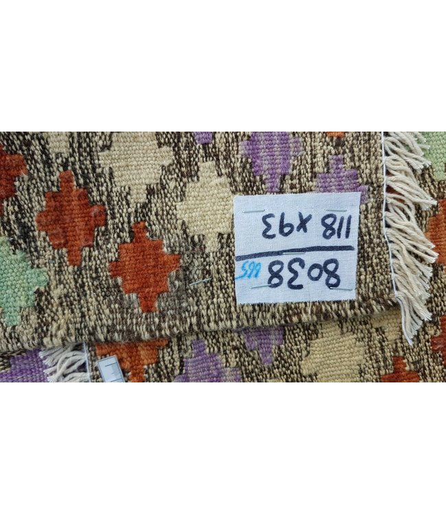 Lovely Handmade Striped multi color afghan kelim rug 118x93 cm 100% Wool Tribal