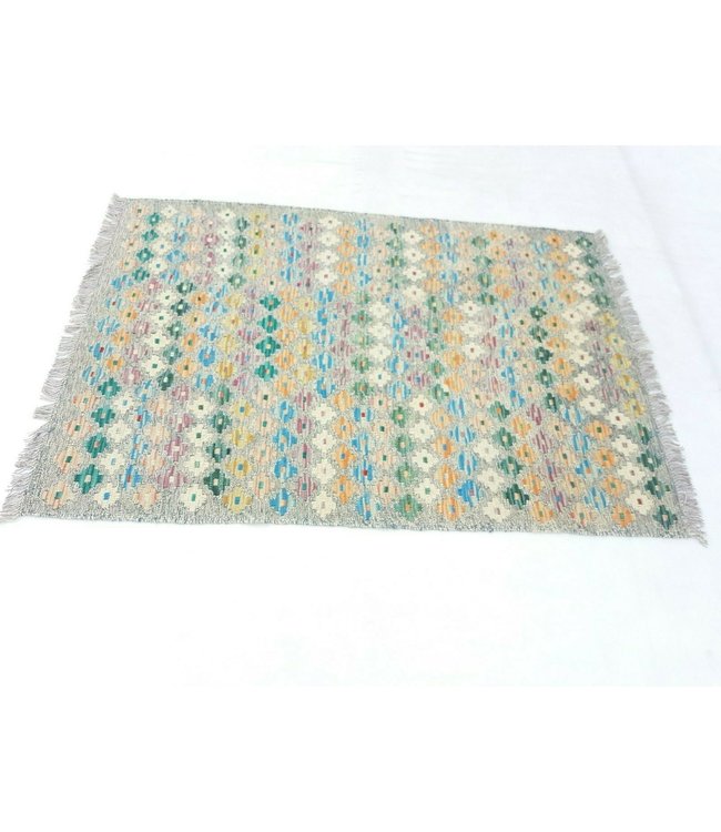 Beautiful Traditional Handwoven Afghan Kilim Rug 147x102 cm Multicolor Rectangle 100% Wool