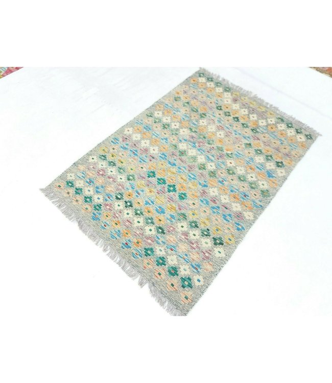 Beautiful Traditional Handwoven Afghan Kilim Rug 147x102 cm Multicolor Rectangle 100% Wool