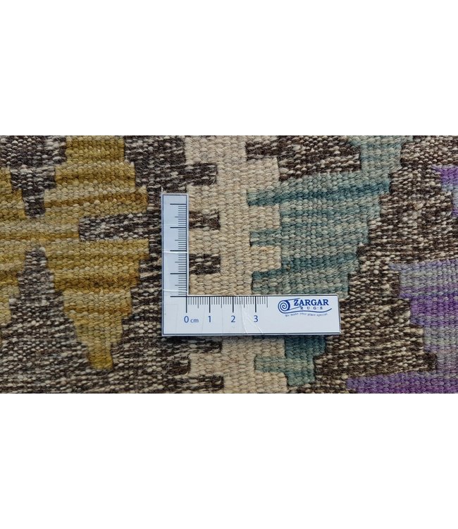 Beautiful Geometric Handwoven Afghan Kilim Rug 176x99 cm Multi color Rectangle 100% Wool Tribal