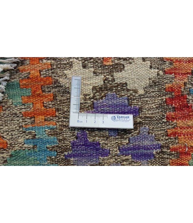 Fantastic Geometric Handwoven Afghan Kilim Rug 150x98 cm Multi color Rectangle 100% Wool Tribal