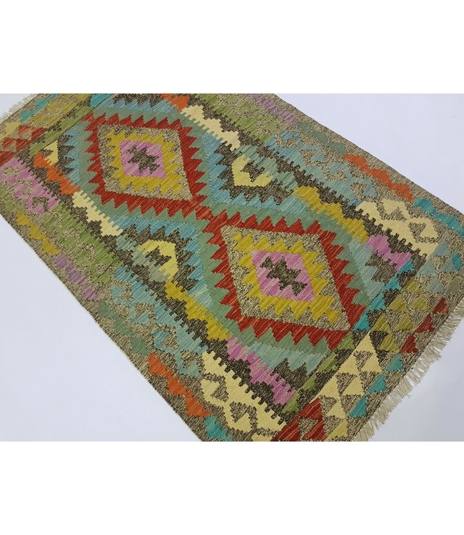 Beautiful Handwoven Afghan Kilim Rug 166x100  cm Multi color Rectangle 100% Wool Tribal