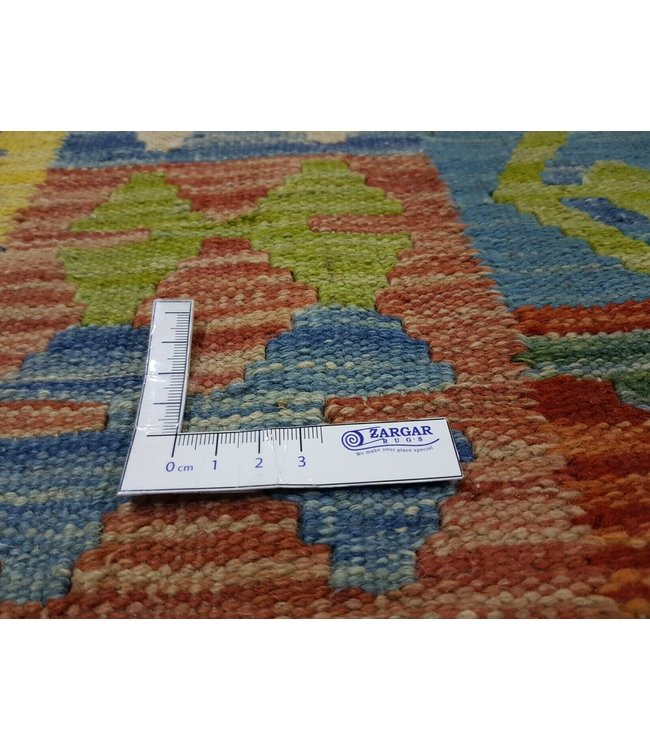 Beautiful Handwoven Geometric Afghan Kilim Rug 148x103 cm Multi color Rectangle Tribal 100% Wool