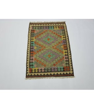 Beautiful Oriental Handwoven Afghan Kilim Rug 144x104 cm Multi color Rectangle 100% Wool Tribal