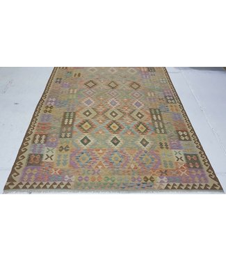 Beautiful Oriental Handwoven Traditional Afghan Kilim Rug 283x200 cm Multi color Rectangle Tribal 100% Wool