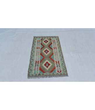 Hand Woven Ghazny Wool Kelim Afghan Rug 127x79 cm Multi color Rug Wool 4'1x2'5 ft