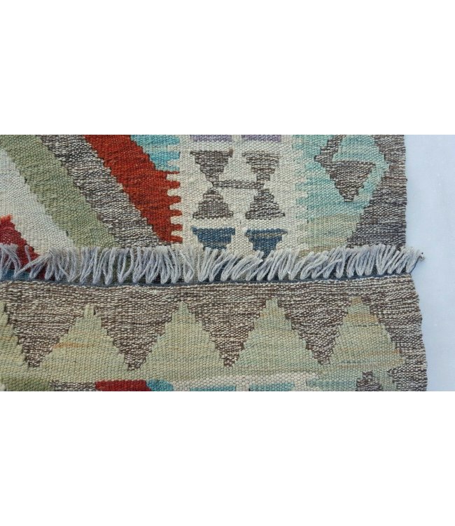 Hand Woven Ghazny Wool Kelim Afghan Rug 127x79 cm Multi color Rug Wool 4'1x2'5 ft