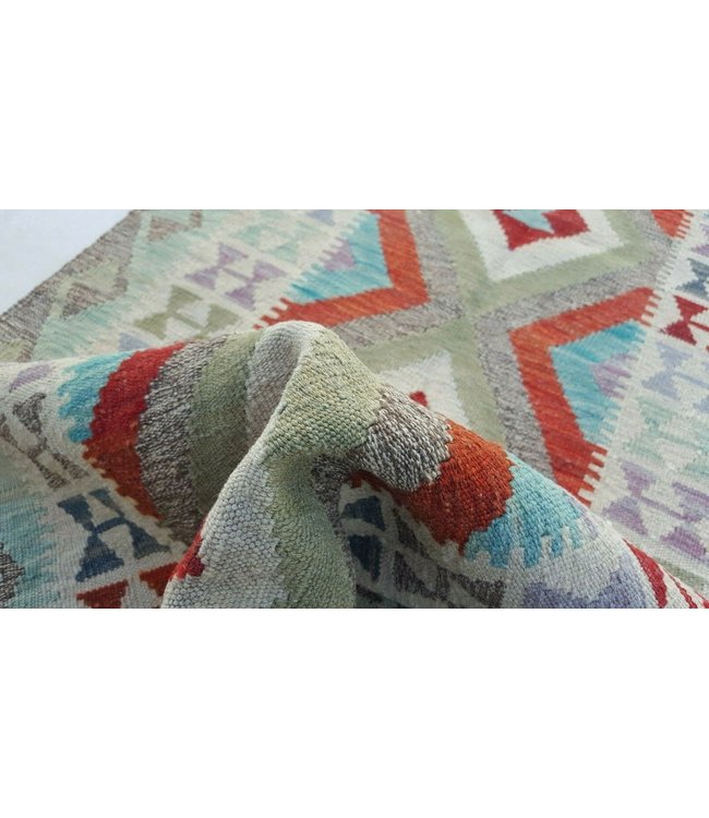 Hand Woven Ghazny Wool Kelim Afghan Rug 127x79 cm Multi color Rug Wool 4'1x2'5 ft