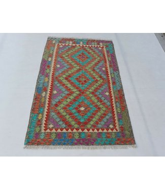 Afghan Kilim Rug Hand Woven Multi-color Kelim 181x119 cm Rug Wool  5'9x3'9 ft