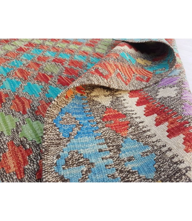 Afghan Kilim Rug Hand Woven Multi-color Kelim 181x119 cm Rug Wool  5'9x3'9 ft