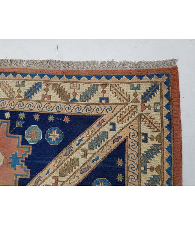 Quality Handmade 18'37 X 12'04 Red Sumak Kilim Area Rug Weave 560X367 cm