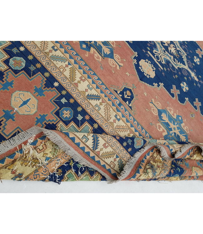 Quality Handmade 18'37 X 12'04 Red Sumak Kilim Area Rug Weave 560X367 cm