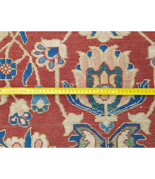 13'45 X 9'90 Antique Handmade Red Sumak Kilim Area Rug wool Hand woven 410X302 cm