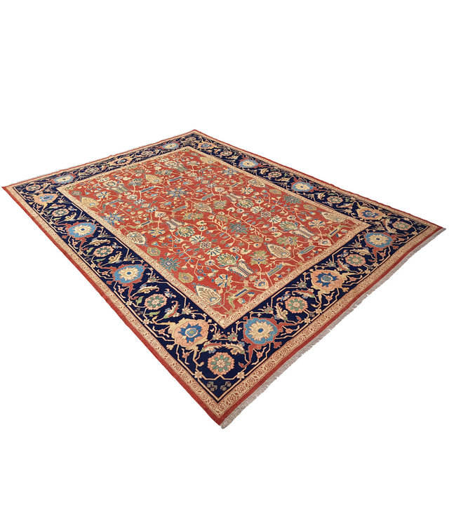 13'45 X 9'90 Antique Handmade Red Sumak Kilim Area Rug wool Hand woven 410X302 cm