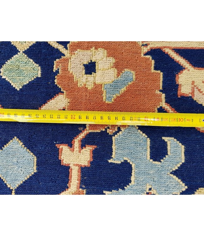 Stylish Multi Colour Handmade 13'45X9'90 SumakKilim Area Rug Weave 410X302 cm