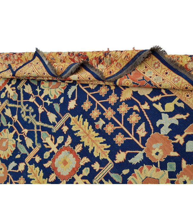 Stylish Multi Colour Handmade 13'45X9'90 SumakKilim Area Rug Weave 410X302 cm