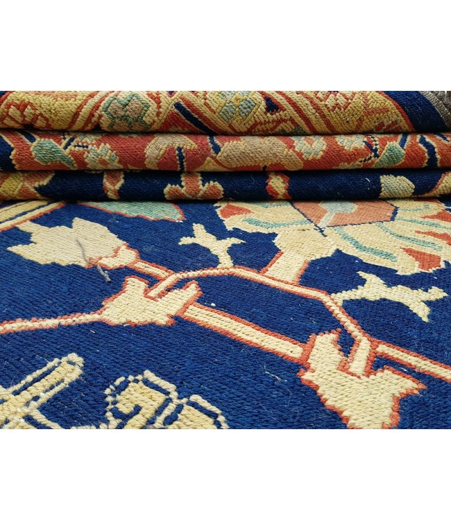 Stylish Multi Colour Handmade 13'45X9'90 SumakKilim Area Rug Weave 410X302 cm