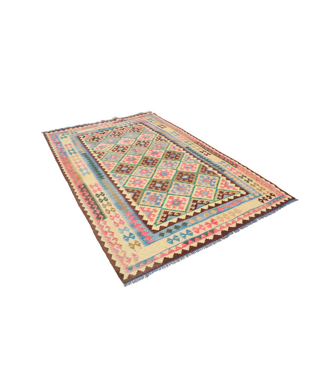 313x200 cm Hand Woven Afghan Wool Kilim Area Rug