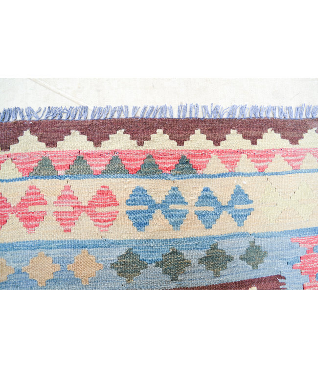 313x200 cm Handgewebte Orientalisch Wolle Kelim Teppich