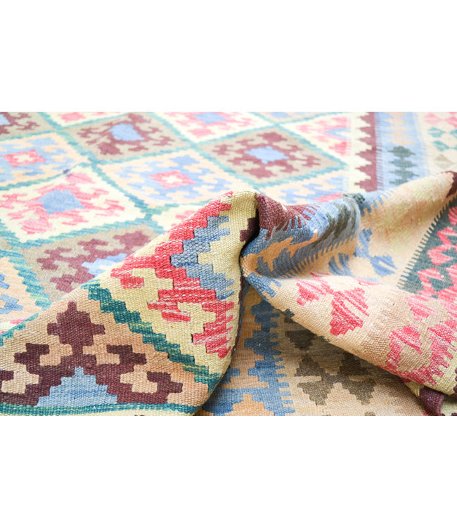 313x200 cm Hand Woven Afghan Wool Kilim Area Rug