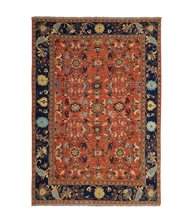 Stylish Multi Colour Handmade 13'25X9'71 Sumak Kilim Area Rug Weave 404X296 cm