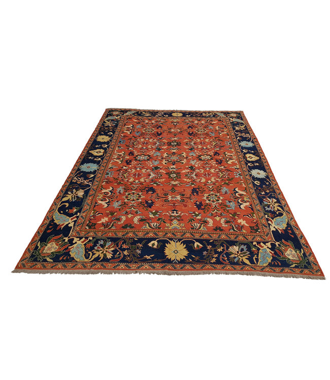 Stylish Multi Colour Handmade 13'25X9'71 Sumak Kilim Area Rug Weave 404X296 cm