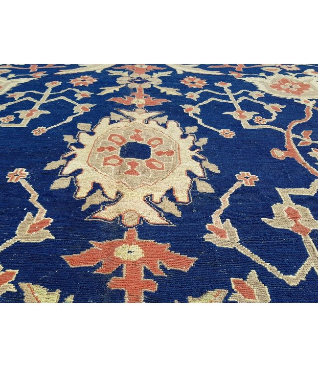 Oriental Handmade Blue 12'82X9'71 Sumak Kilim Area Rug wool 391X296 cm