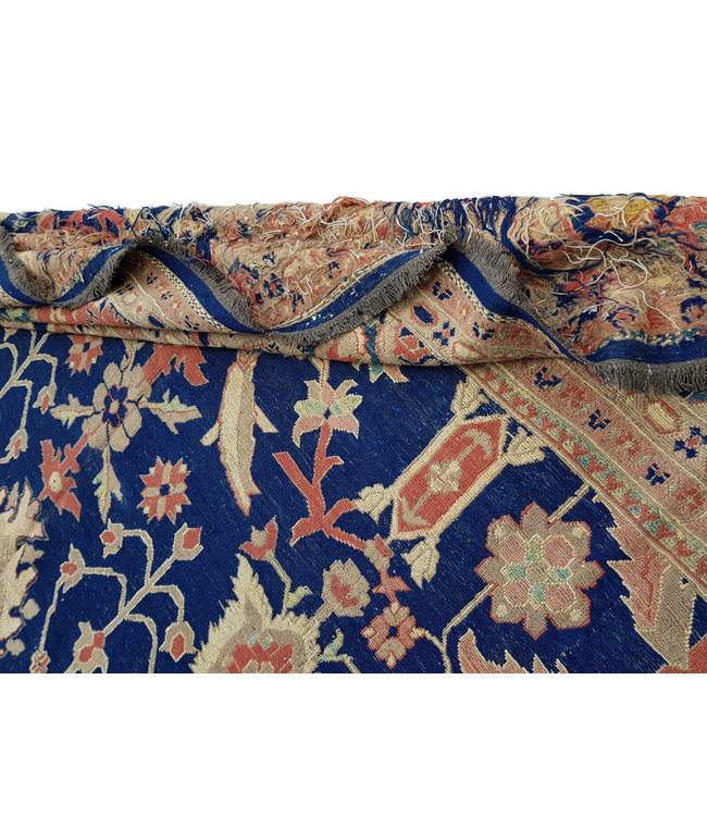 Oriental Handmade Blue 12'82X9'71 Sumak Kilim Area Rug wool 391X296 cm