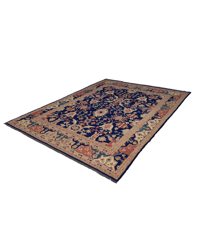 Oriental Handmade Blue 12'82X9'71 Sumak Kilim Area Rug wool 391X296 cm