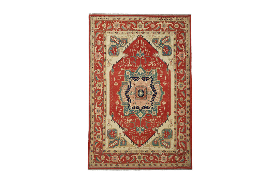 Handgeweven Sumak kelim 413X306 cm