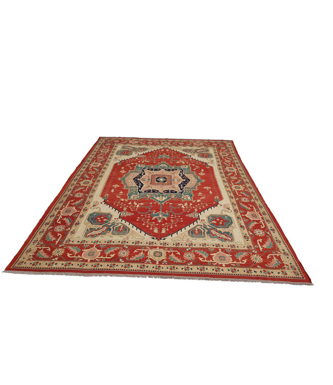 Quality Handmade 13'54X10'03 Red Sumak Kilim Area Rug Weave 413X306 cm