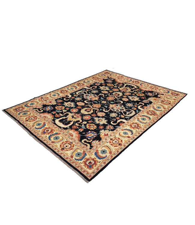 Stylish Multi Colour Handmade 11'05X8'75 Sumak Kilim Area Rug 337X267 cm