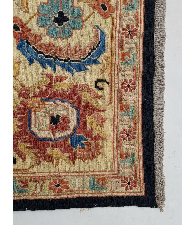 Stylish Multi Colour Handmade 11'05X8'75 Sumak Kilim Area Rug 337X267 cm
