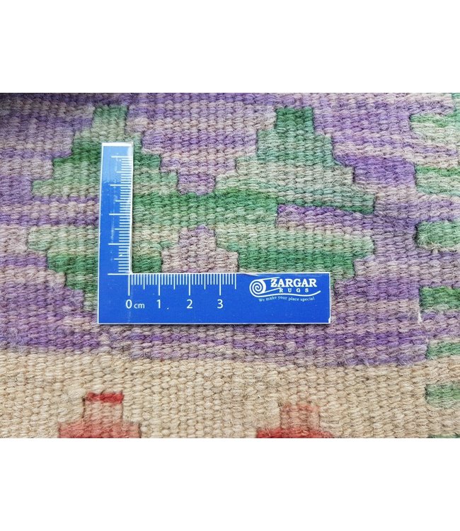 Fantastic Oriental Handwoven Geometric Afghan Kilim Rug 234x163 cm Multi color Rectangle Tribal 100% Wool