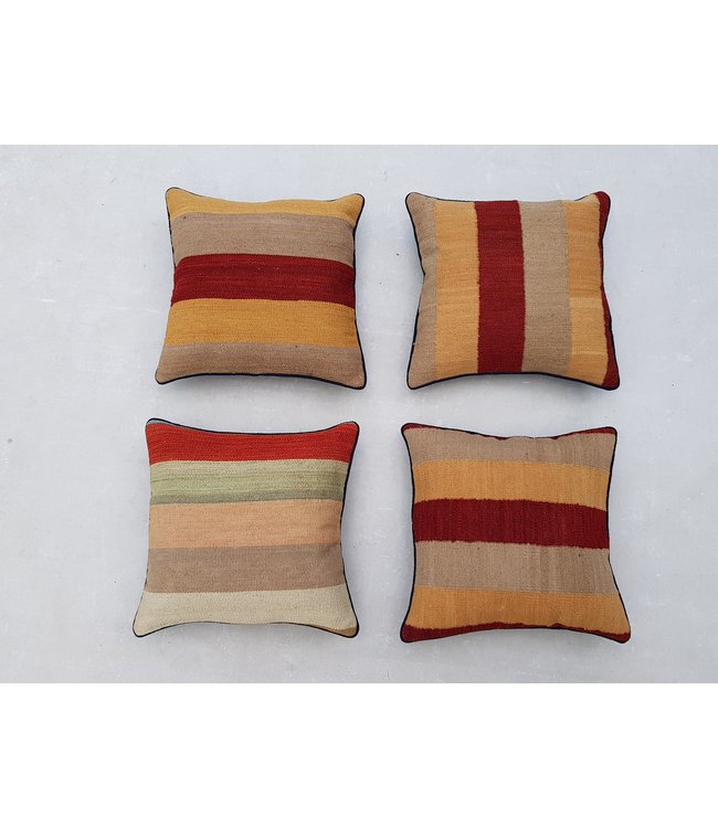 ​​4x modern kilim cushions 40x40 cm with filling