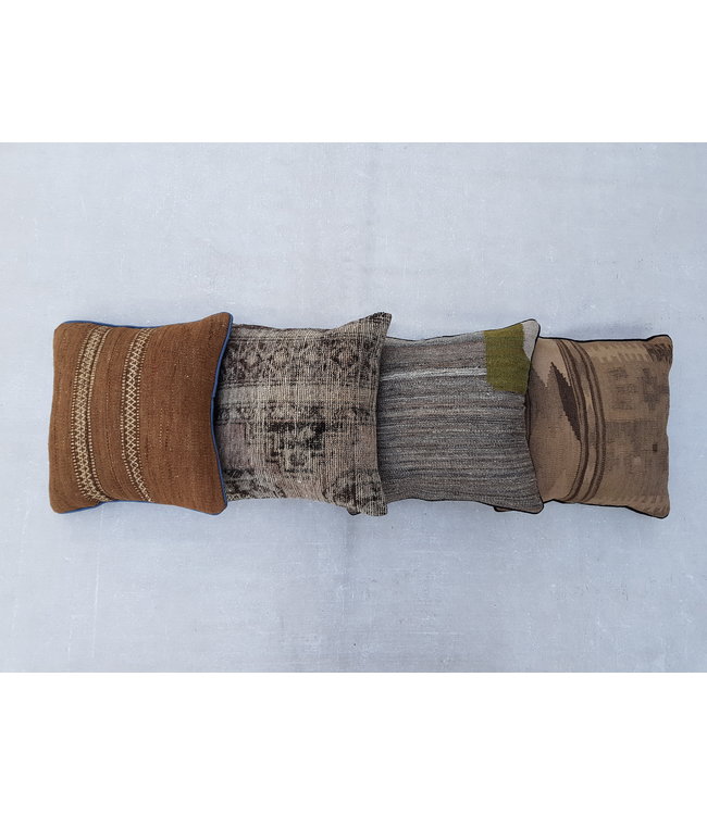 4x Kelim Kissen ca 40x40 cm mit Füllung