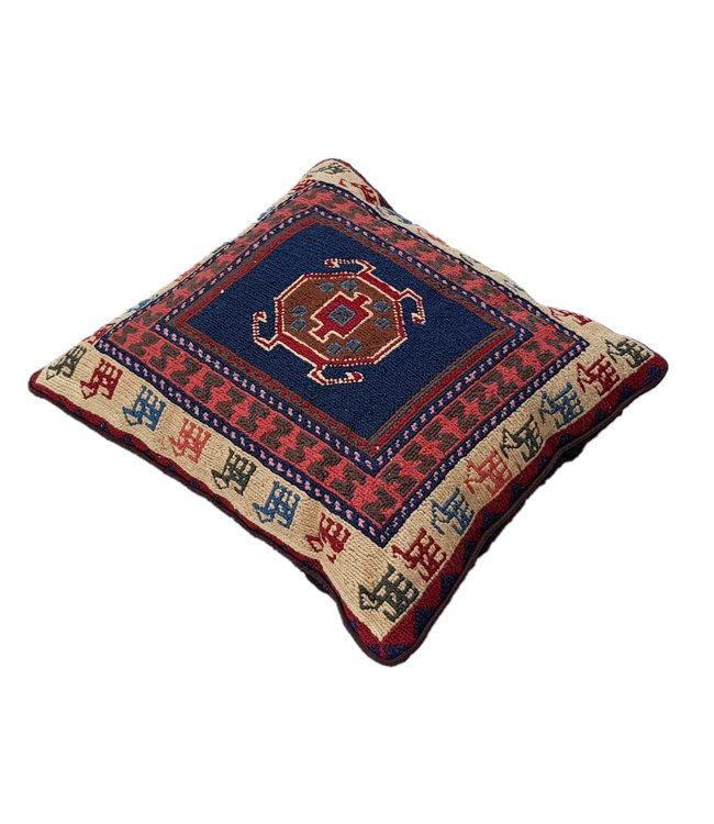 unique Sumak 1x kilim cushion cover ca 50x50 cm with filling
