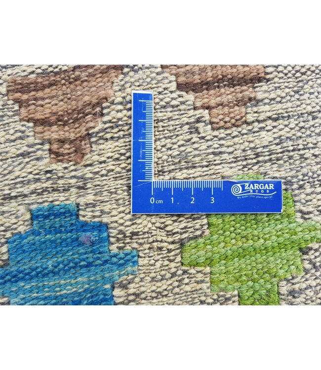 Beautiful Geometric Handwoven Afghan Kilim Rug 299x196  cm Multi color Rectangle 100% Wool Tribal